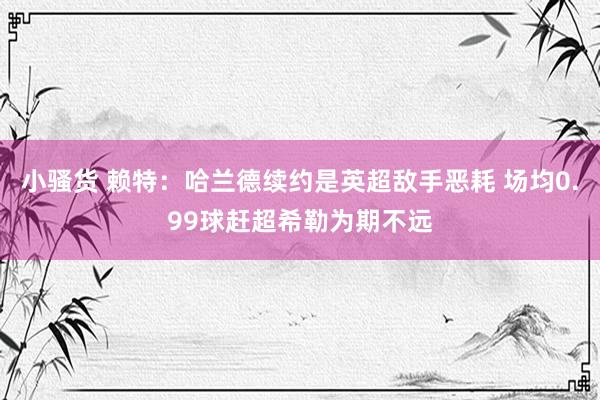 小骚货 赖特：哈兰德续约是英超敌手恶耗 场均0.99球赶超希勒为期不远