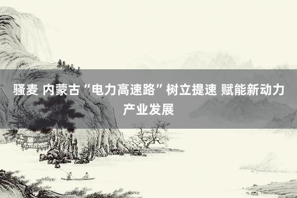 骚麦 内蒙古“电力高速路”树立提速 赋能新动力产业发展